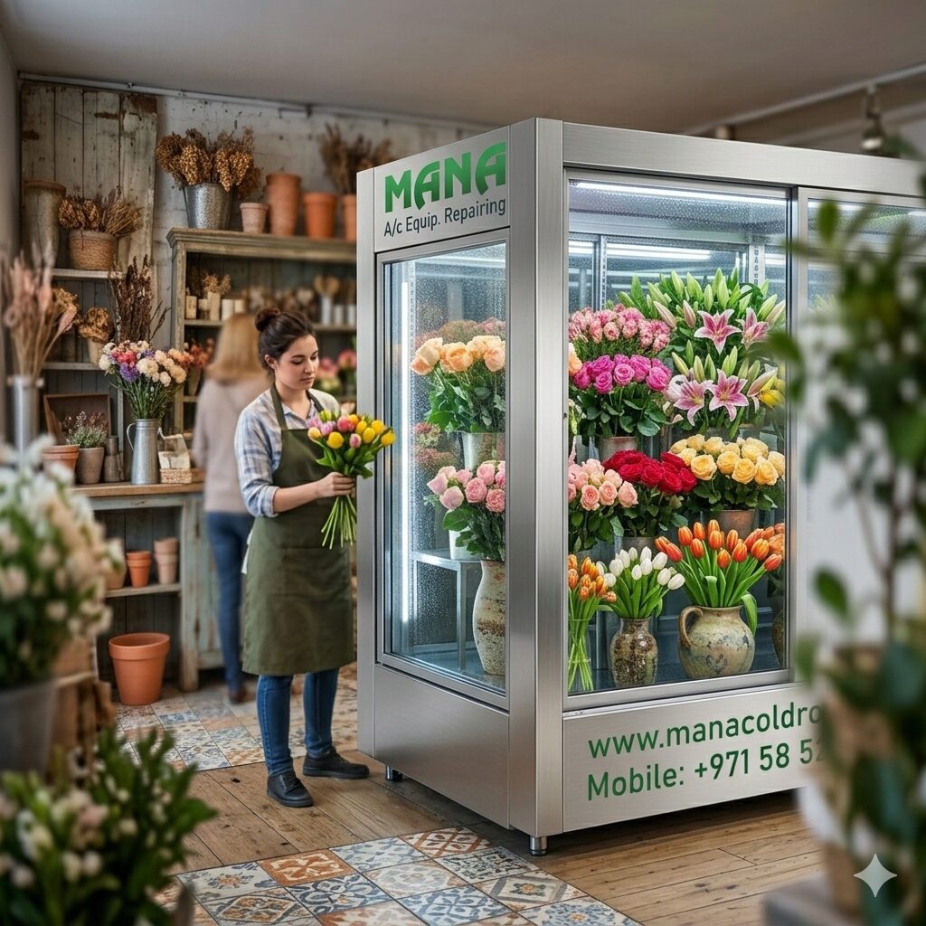 Walk-in flower cold room for commercial flower storage in the UAE