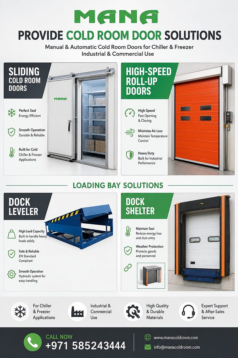 loading area cold room doors, roll door for cold room, dock shelter cold room door